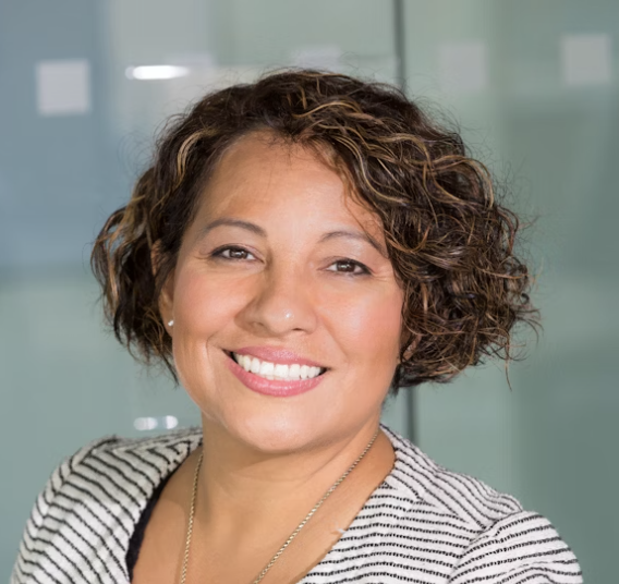 Smiling woman indoor office portrait