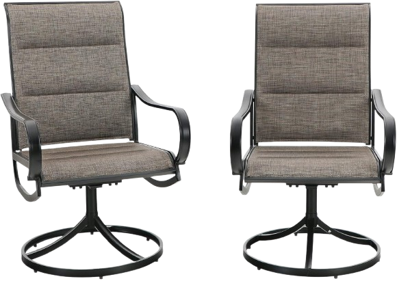 Outdoor Swivel Patio Dining Chairs Set of 2