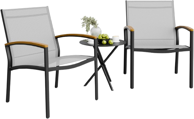 Outdoor Textilene Fabric Conversation Bistro Set